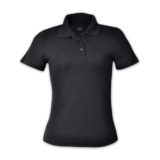 Ladies Pique Knit Polo Black