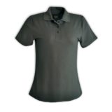 Ladies Pique Knit Polo Dark Olive