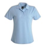 Ladies Pique Knit Polo Sky