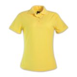 Ladies Pique Knit Polo Yellow