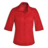 Ladies Woven Shirt Red