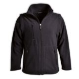 Ladies Zip Off Sleeve Fleece Black