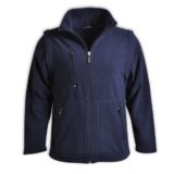 Ladies Zip Off Sleeve Fleece Navy