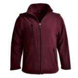 Ladies Zip Off Sleeve Fleece Maroon