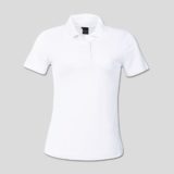 Ladies Pique Knit Polo White