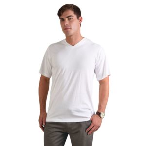 Combed Cotton V-neck T-shirt