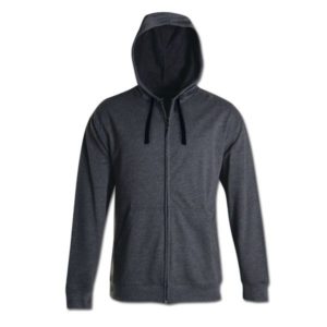 Classic Zip Up Hoodie Charcoal Melange