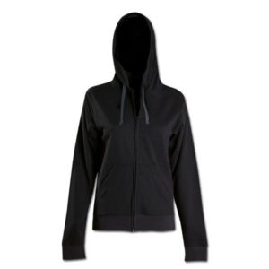 Classic Ladies Zip Up Hoodie Black