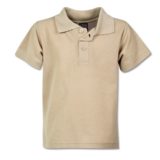 Youth Pique Knit Polo Beige