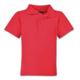 Youth Pique Knit Polo Red