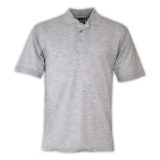 Classic Pique Knit Polo Grey Melange