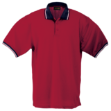 Colour Stripe Golfer red-navy-white