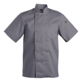 Mens Savona Short Sleeve Chef Jacket grey