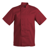 Mens Savona Short Sleeve Chef Jacket red