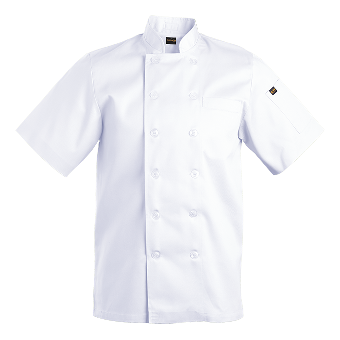 Mens Savona Short Sleeve Chef Jacket white