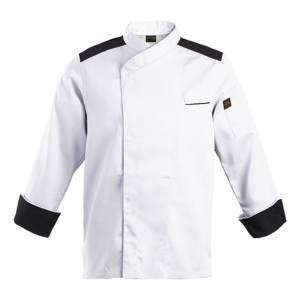 Roma Chef Jacket white-black