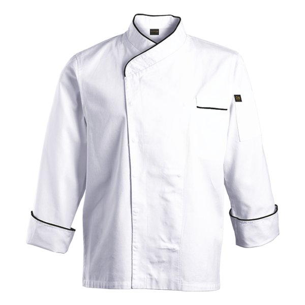 Veneto Chef Jacket white with black trim