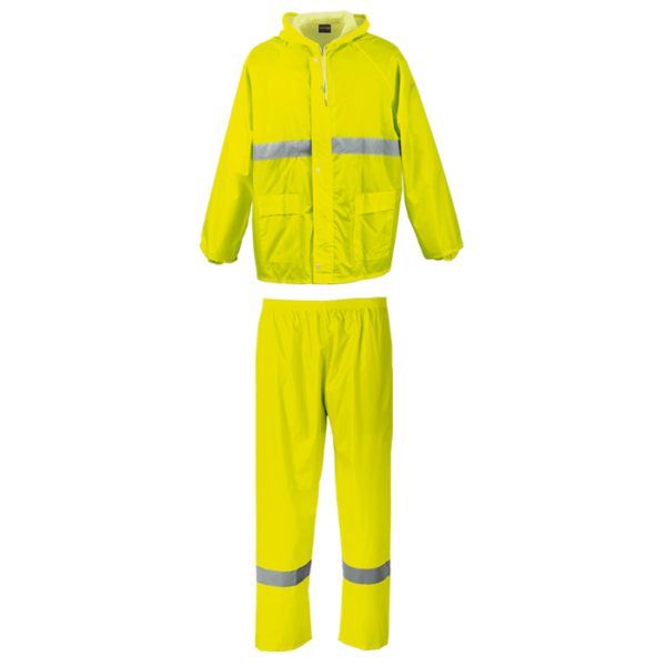 Contract Reflective Rain Suit safety yellow