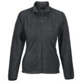 Ladies Hybrid Fleece Jacket Charcoal Heather