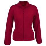 Ladies Hybrid Fleece Jacket Red