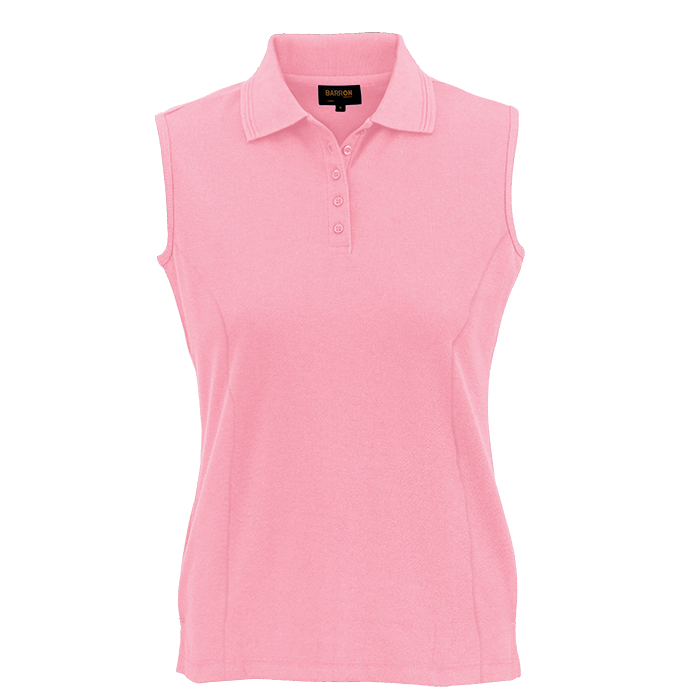 ladies pink sleeveless golf shirts