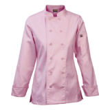 Ladies Long Sleeve Savona Chef Jacket pink