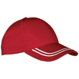 6 Panel Quattro Cap Red-White