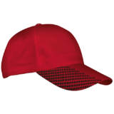 6 Panel Dash Cap Red Black