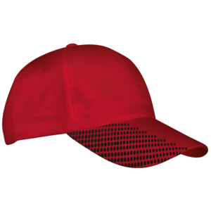 6 Panel Dash Cap Red Black