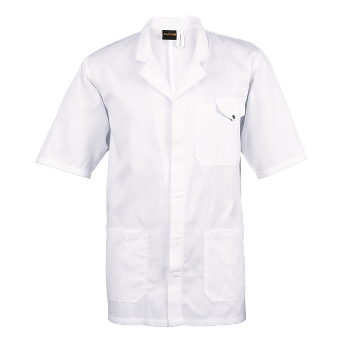 All-Purpose Short Sleeve Lab Coat white