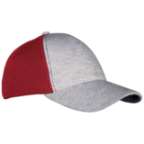 6 Panel Republic Cap grey melange-red