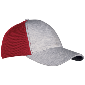 6 Panel Republic Cap grey melange-red