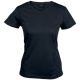 Alpha Ladies V-neck T-shirt Black