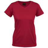 Alpha Ladies V-neck T-shirt Red