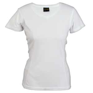 Alpha Ladies V-neck T-shirt White