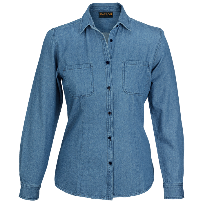 Ladies Denim Blouse Long Sleeve (LL-DEN) - Nationwide Delivery- Cape ...