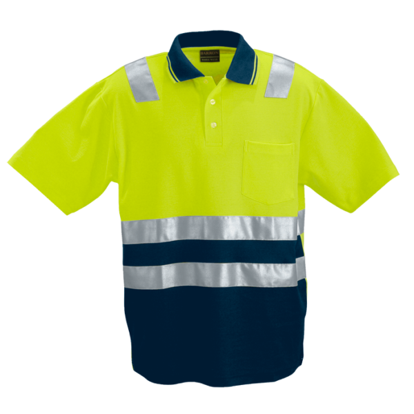 Patrol Golfer safety yellow-navy