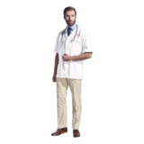 All Purpose short sleeve lab coat length