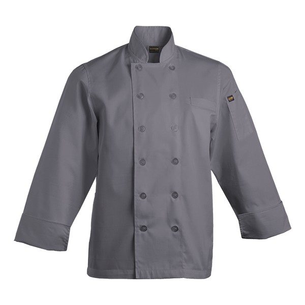 Mens Savona Long Sleeve Chef Jacket grey