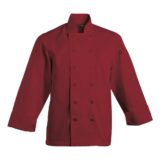 Mens Savona Long Sleeve Chef Jacket red