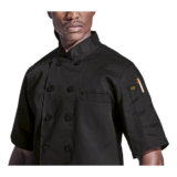 Mens Savona Short Sleeve Chef Jacket pocket detail