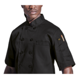 Mens Savona Short Sleeve Chef Jacket pocket detail