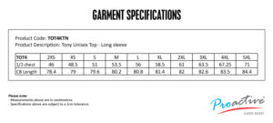 TOT4KTN size chart